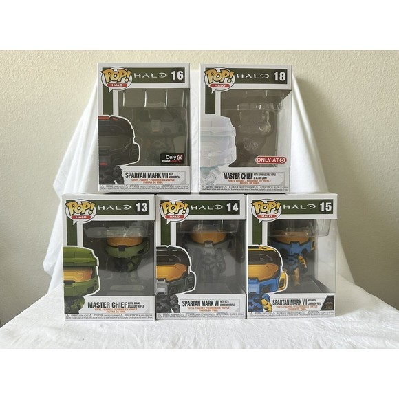 Set of 5 Funko Pop! Halo Master Chief 13, 14, 15, 16, 18 Figure lot sale - Picture 1 of 5